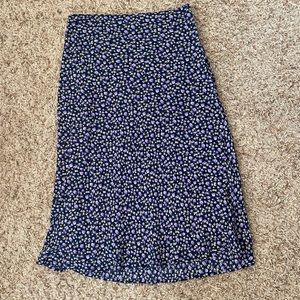A&F Floral Print Midi Skirt